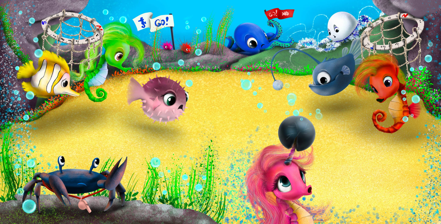 Nori, The Seahorse with a Unicorn Horn