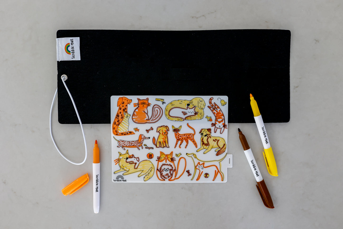 Mini - Cats & Dogs Reusable Scribble Mat
