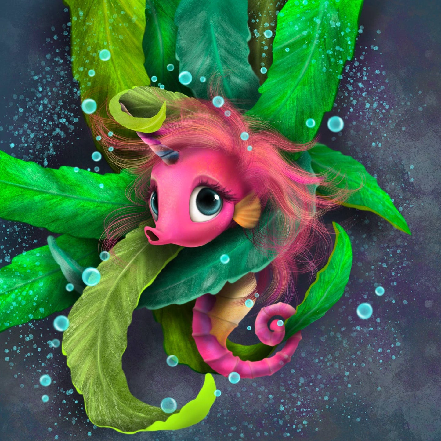 Nori, The Seahorse with a Unicorn Horn