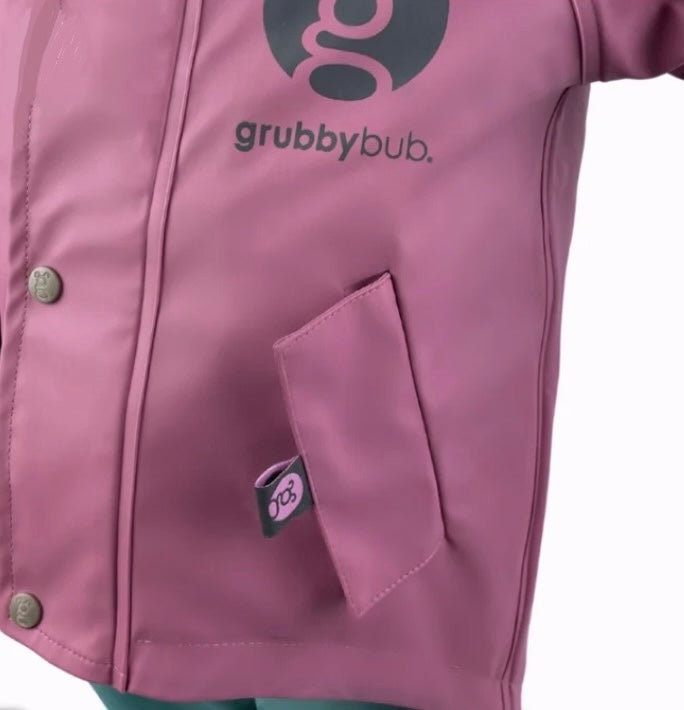 All-Weather Jacket with Mud Guard - Plum