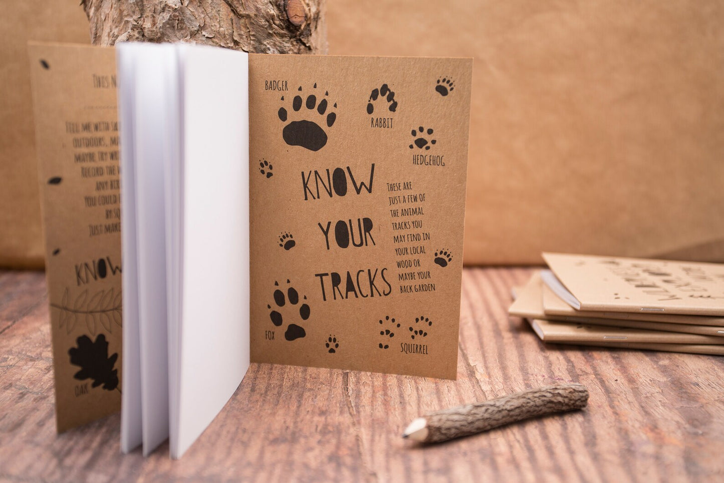Children's Nature Journal and Natural Stick Pencil Set