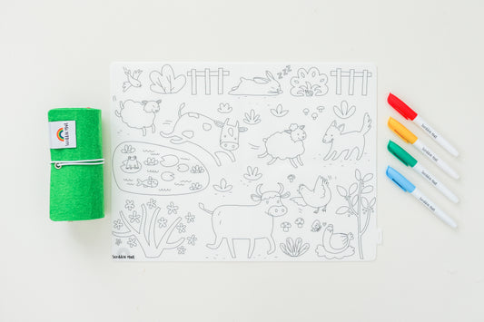 On the Farm Reusable Scribble Mat