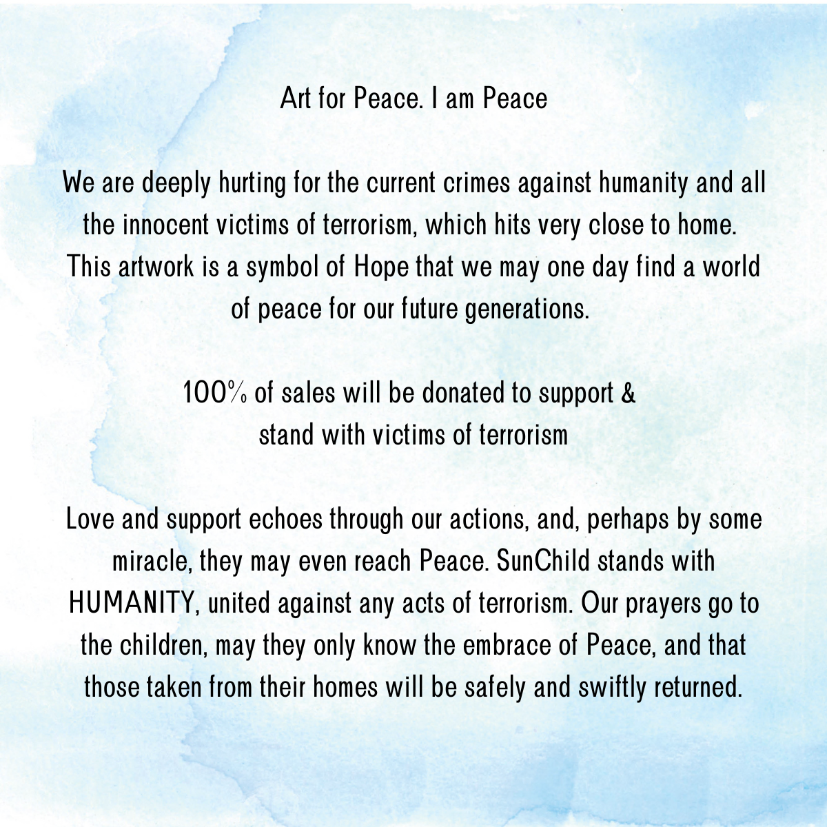 I am Peace - SunChild's Kids Art Print