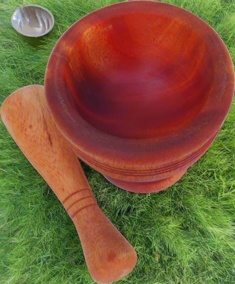 Wooden Pestle and Mortar