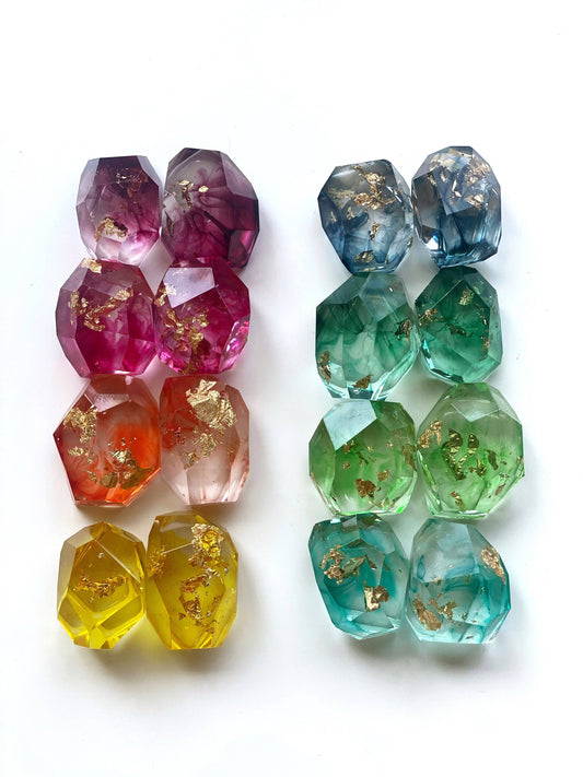 Cool and Warm Tone Resin Gemstone Set