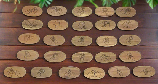 Sign Language Stones - set of 26