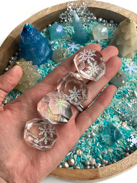 Icy Snowflake Gemstones
